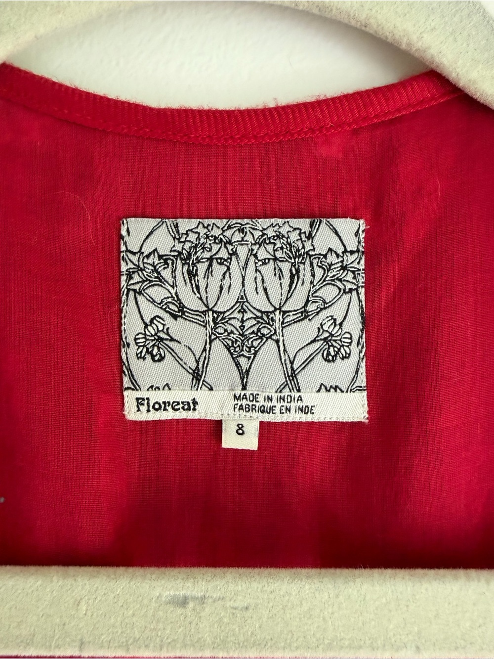 Anthropologie Floreat Embroidered Floral Short Sleeve Boho Blouse Size 8 - Picture 5 of 5